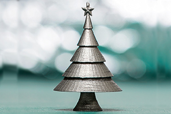 Der härteste Weihnachtsbaum der Welt schmilzt erst bei 1.300 Grad Celsius (Foto: Siemens).