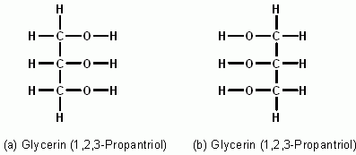 Glycerin-Strukturformel